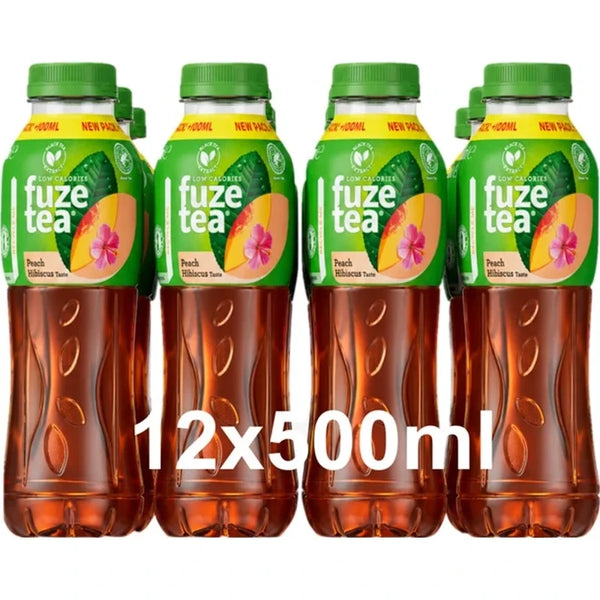 Fuze Tea Black tea peach hibiscus 12-pack