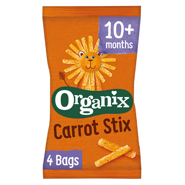 Organix Maisstäbchen mit Karotte 4er-Pack 10m+