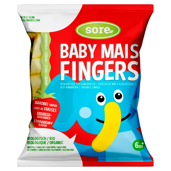 Sore Baby corn sticks strawberry 6m+