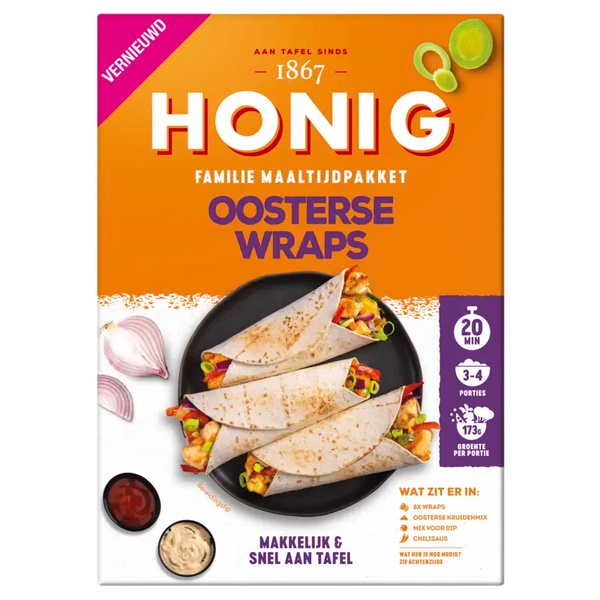 Honig Familie maaltijdpakket Oosterse wraps
