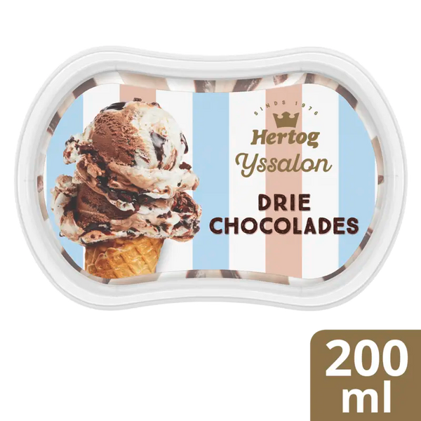 Hertog Ijssalon mini drie chocolades
