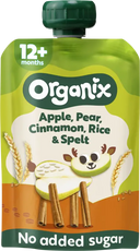 Organix Knijpfruit apple, pear, cinnamon 12m+