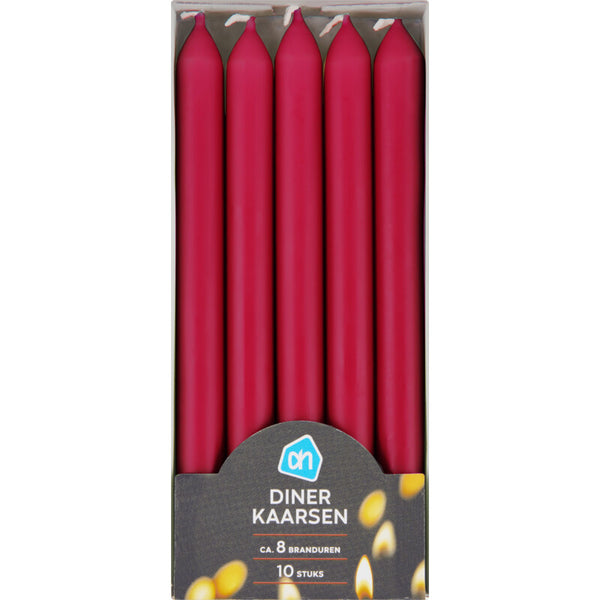 Dinerkaarsen rood 8 uur