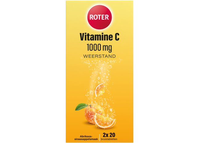 Roter Vitamin C 1000 mg Aprikosen-Brausetablette