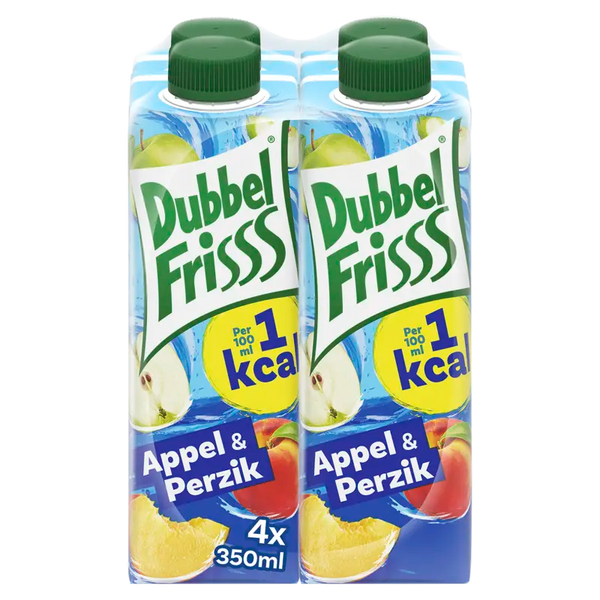 DubbelFrisss 1kcal apple-peach 4-pack