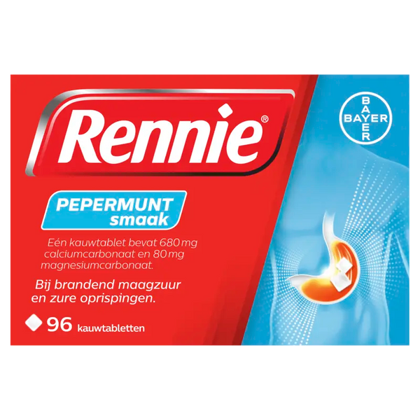 Rennie Pepermunt smaak kauwtabletten