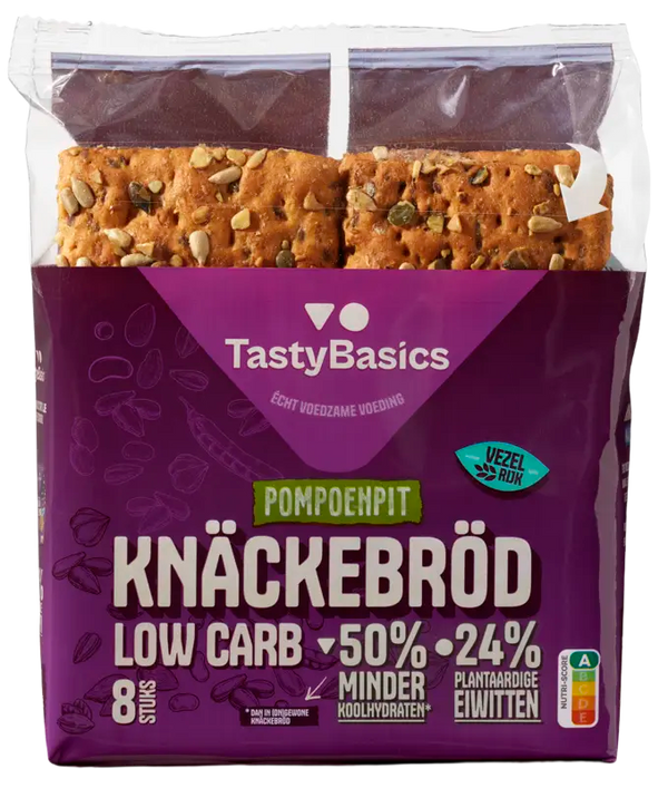 TastyBasics Low-Carb-Knäckebrot Kürbiskern