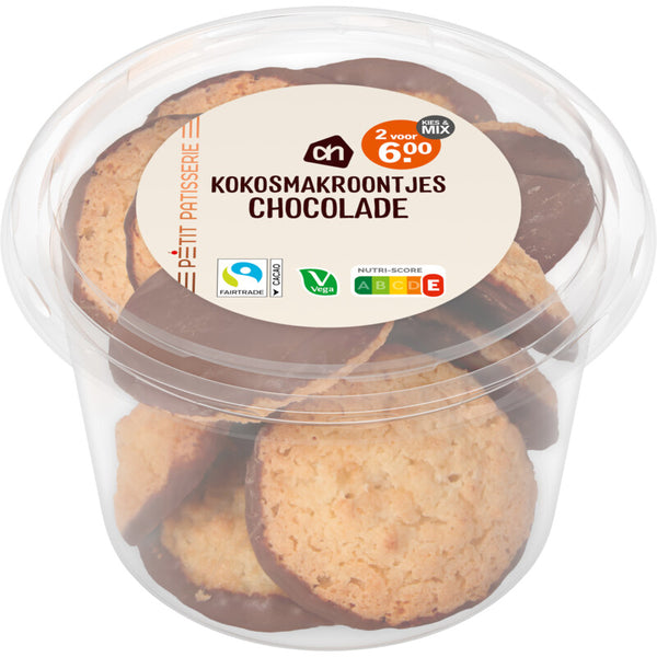 Kokosmakroontjes pure chocolade