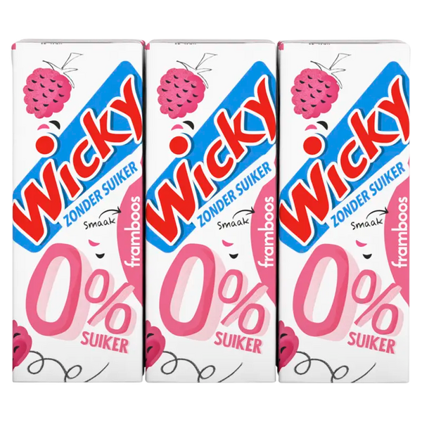 Wicky Framboos 0% suiker 6-pack