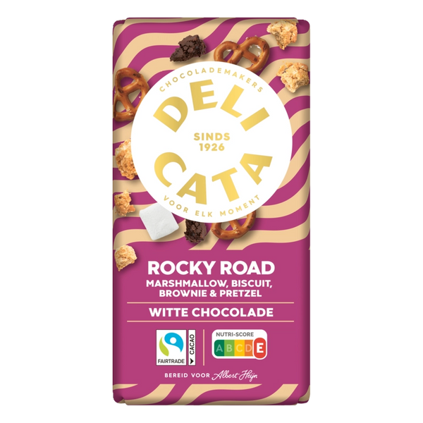 Delicata Riegel Rocky Road weiße Schokolade