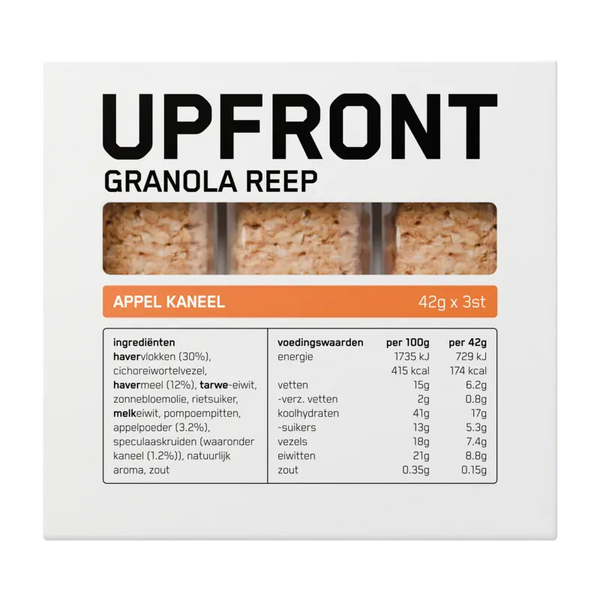 Upfront Granola bar apple cinnamon flavour