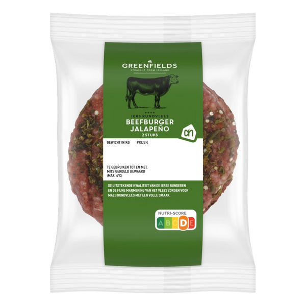 Greenfields Beefburger jalapeno 2 pieces
