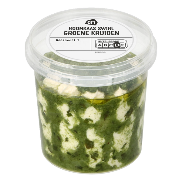 Cream cheese swirl with green herbs