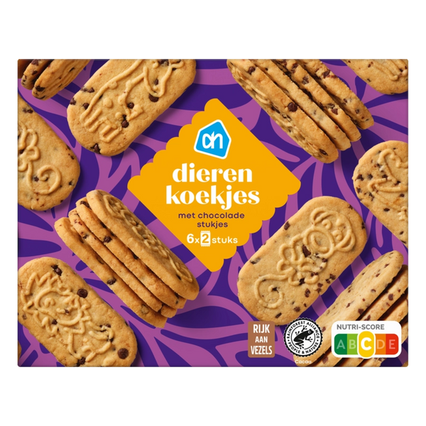 Dierenkoekjes met chocolade stukjes