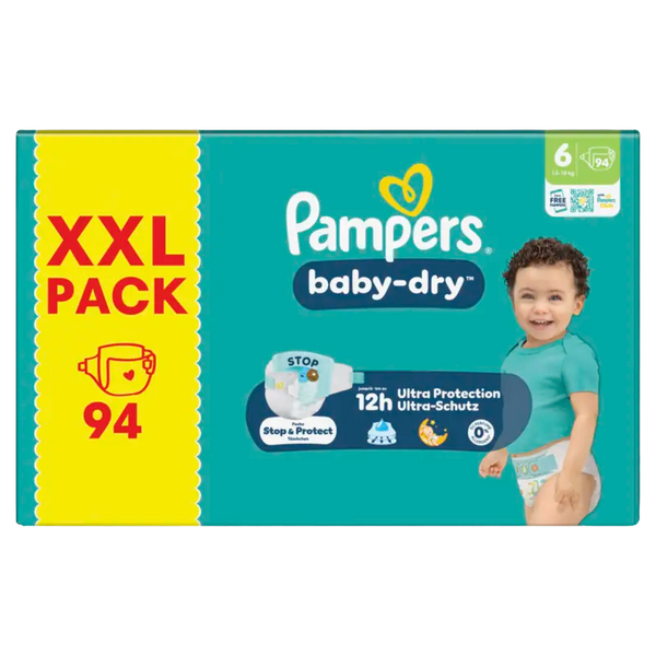 Pampers Baby-Dry Windeln Größe 6 XXL Packung