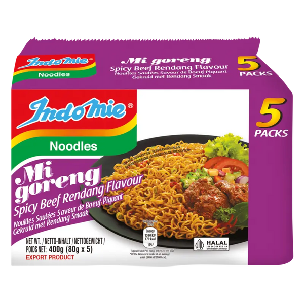Indomie Noodles mi goreng spicy beef 5-pack