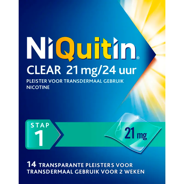 Niquitin Clear pleisters 21 mg stoppen met roken