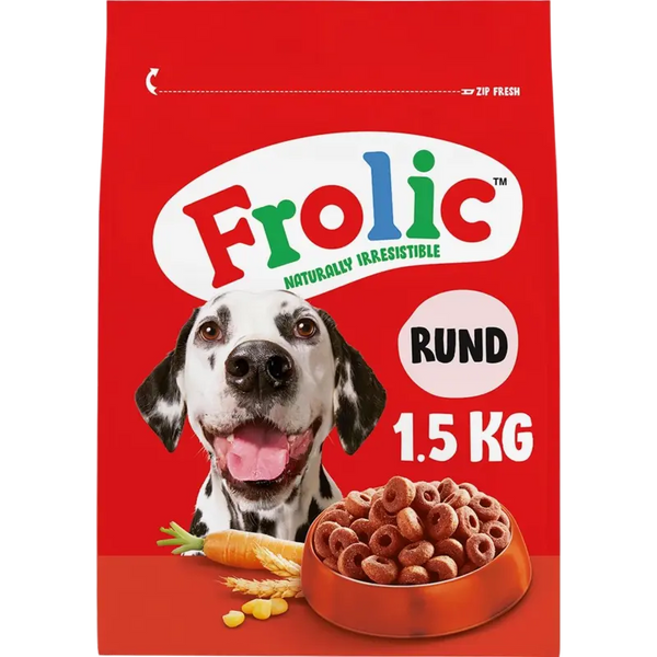Frolic Dog Kibble Beef and Grains
