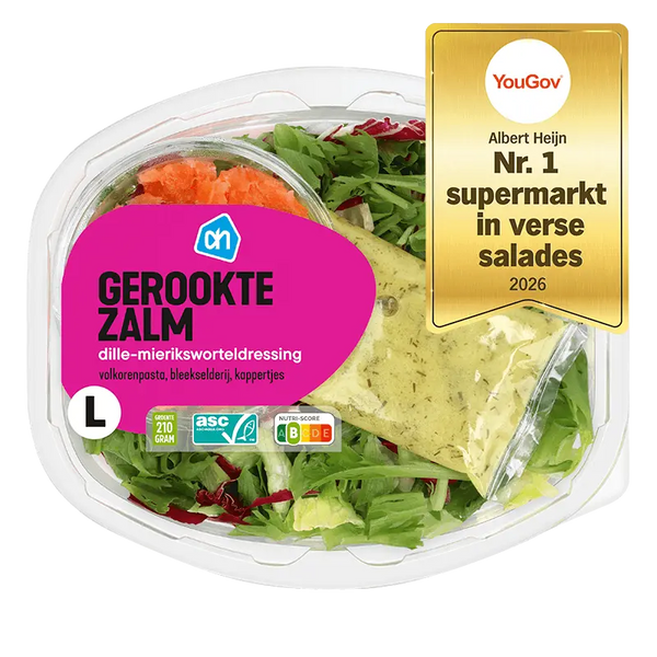 Mahlzeitensalat geräucherter Lachs