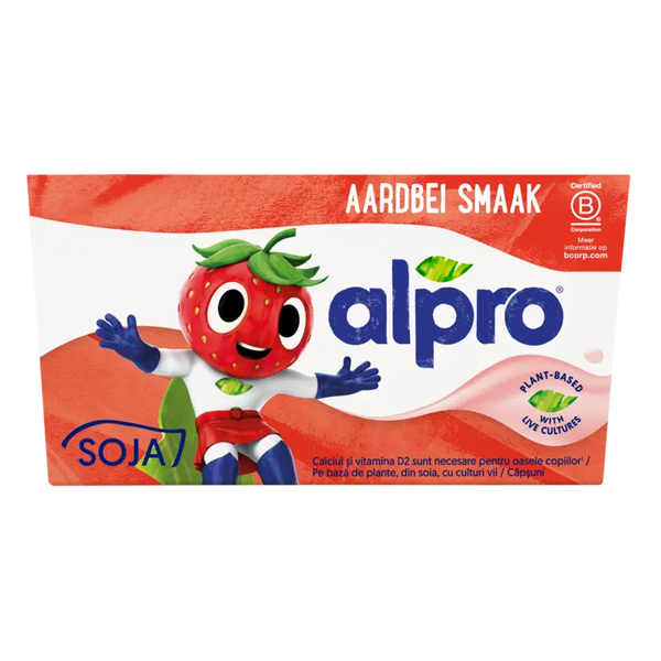 Alpro Soja-Joghurt Erdbeere für Kinder 4er-Pack