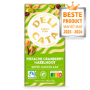 Delicata Reep witte chocolade pistache cranberry