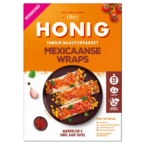 Honig Famillie maaltijdpakket Mexicaanse wraps