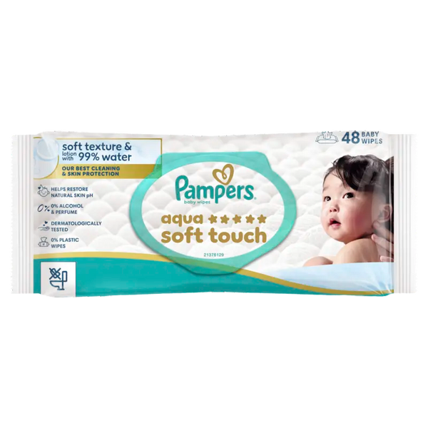 Pampers Aqua soft touch baby wipes