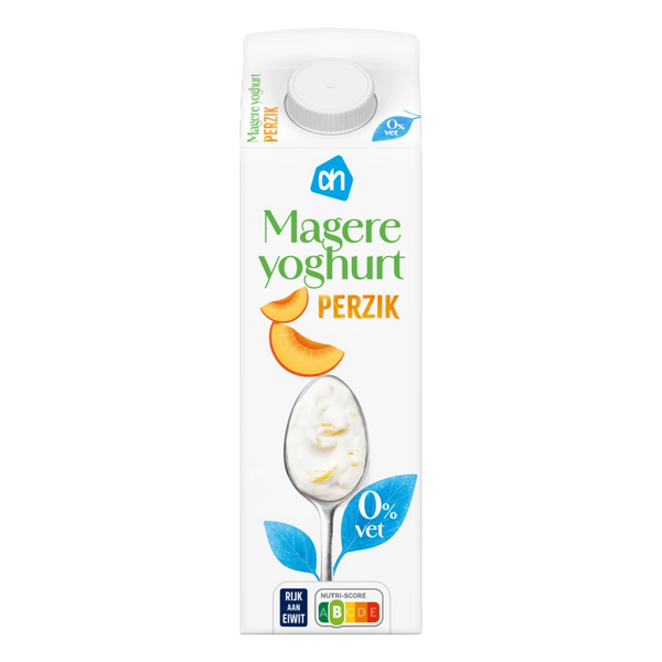 Magere yoghurt perzik