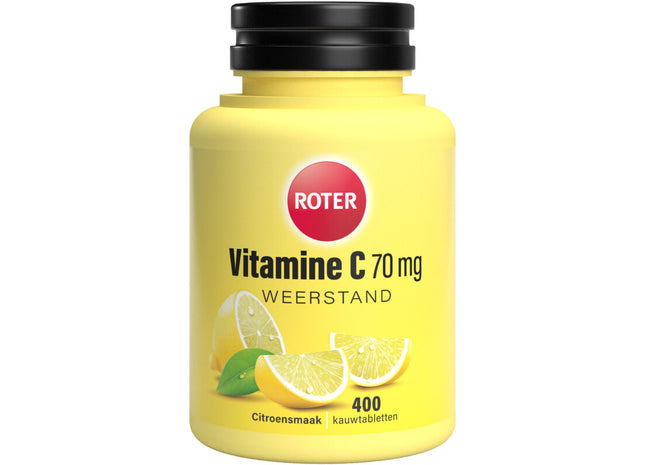 Roter Vitamin C 70 mg Zitronen-Kautabletten