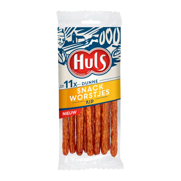 Huls Dunne snackworstjes kip