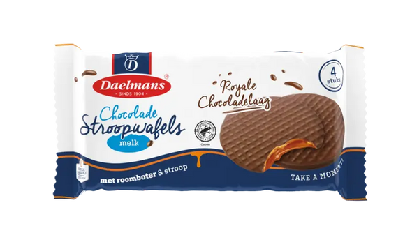 Daelmans Chocolade stroopwafels melk 4-pack