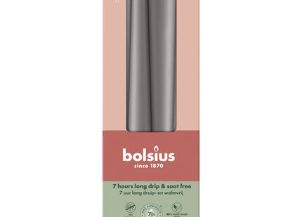 Bolsius Gotische kaarsen stormy grey 24cm