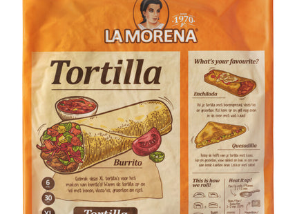 La Morena Tortilla naturel XL