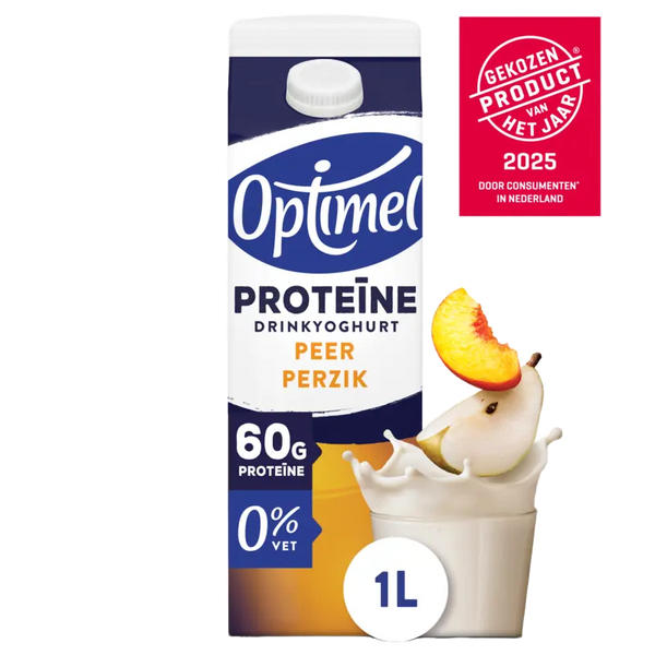 Optimel Protein drinking yogurt peach pear