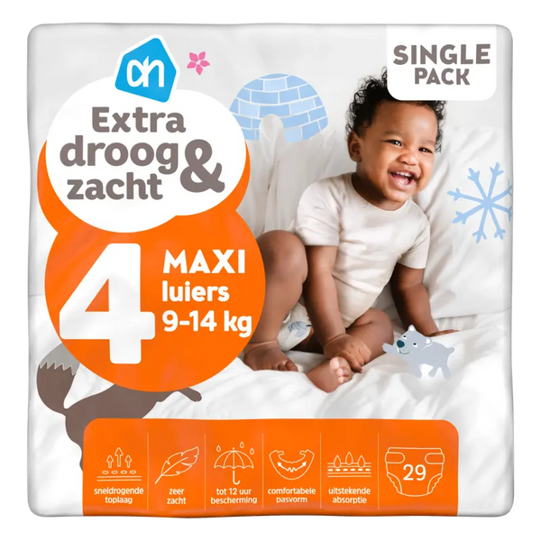 Extra droog en zacht luiers maat 4