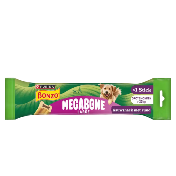 Bonzo Megabone hondensnack groot met rund