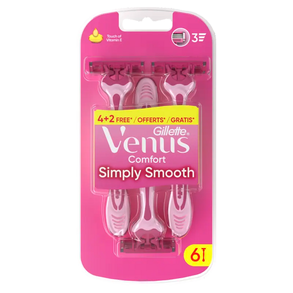 Gillette Venus Comfort Smooth 4+2 Rasierklingen
