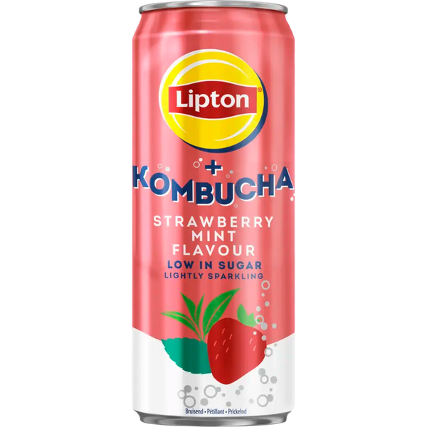 Lipton Ice Tea Kombucha mit Erdbeer-Minze-Geschmack