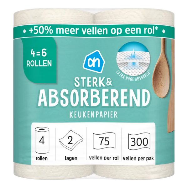 Keukenpapier sterk & abs 4=6 rollen