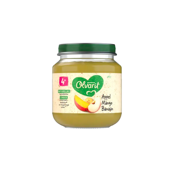 Olvarit Apple mango banana 4m+
