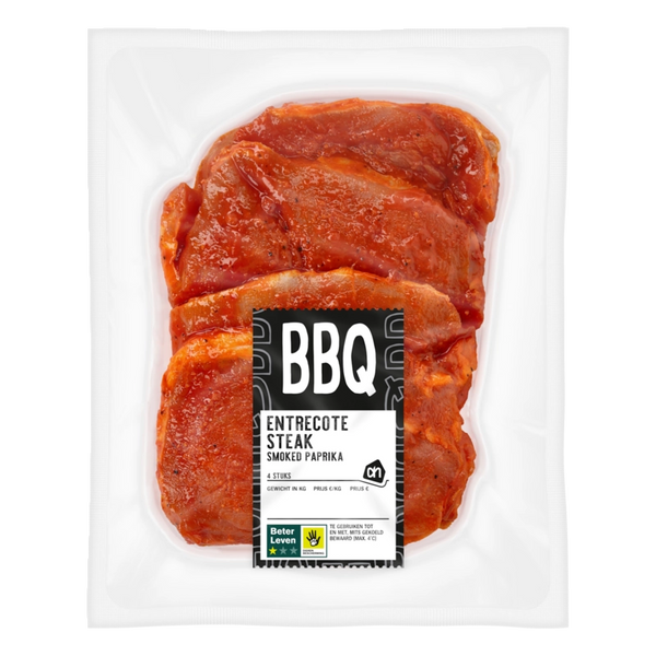 BBQ entrecote steak smoked paprika