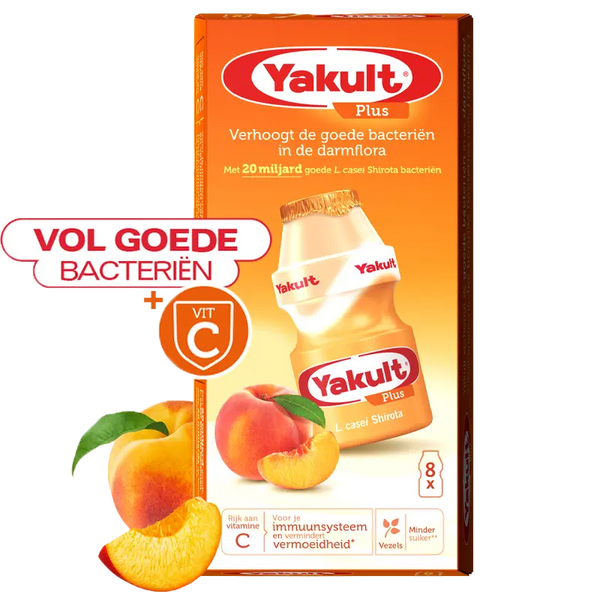 Yakult Plus perziksmaak 8-pack