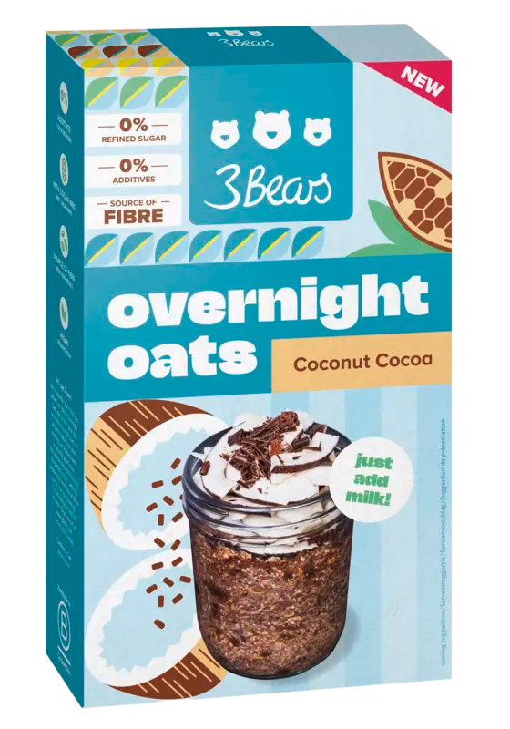 3Bears Overnight Oats Kokos Kakao