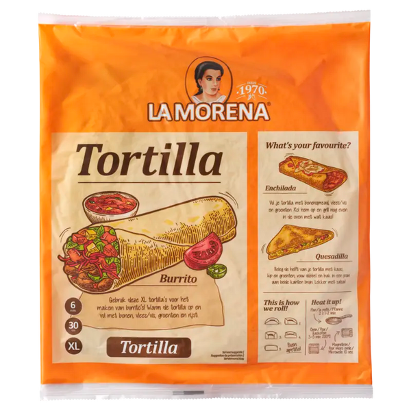 La Morena Tortilla naturel XL