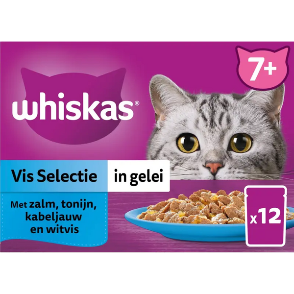 Whiskas 7+ Vis selectie in gelei