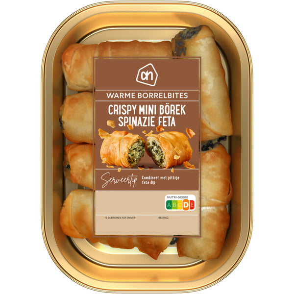 Crispy mini börek spinazie feta