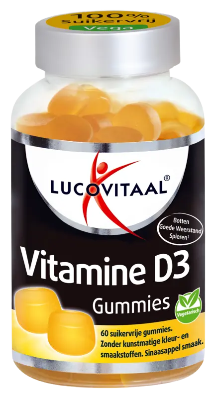 Lucovitaal Vitamine D3 gummies sinaasappelsmaak