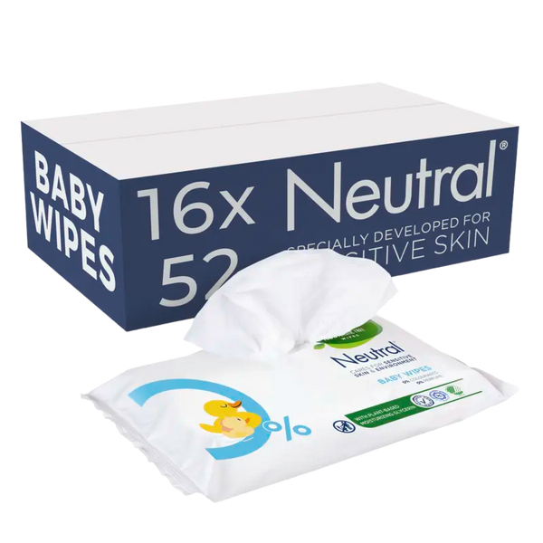 Neutral Baby wipes 0% fragrance 16-pack