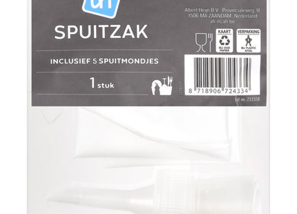 Spritzbeutel mit 5 Kunststofftüllen