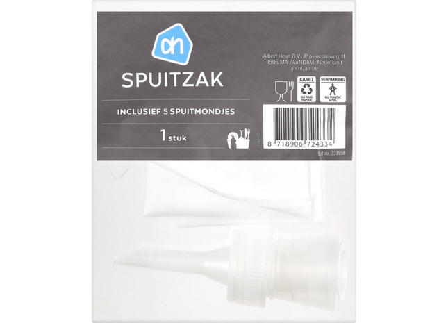 Spritzbeutel mit 5 Kunststofftüllen